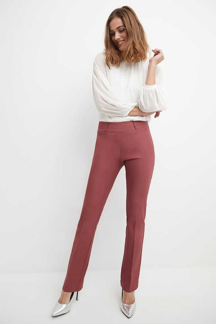 rekucci Barely Bootcut Pants with Fake Pockets