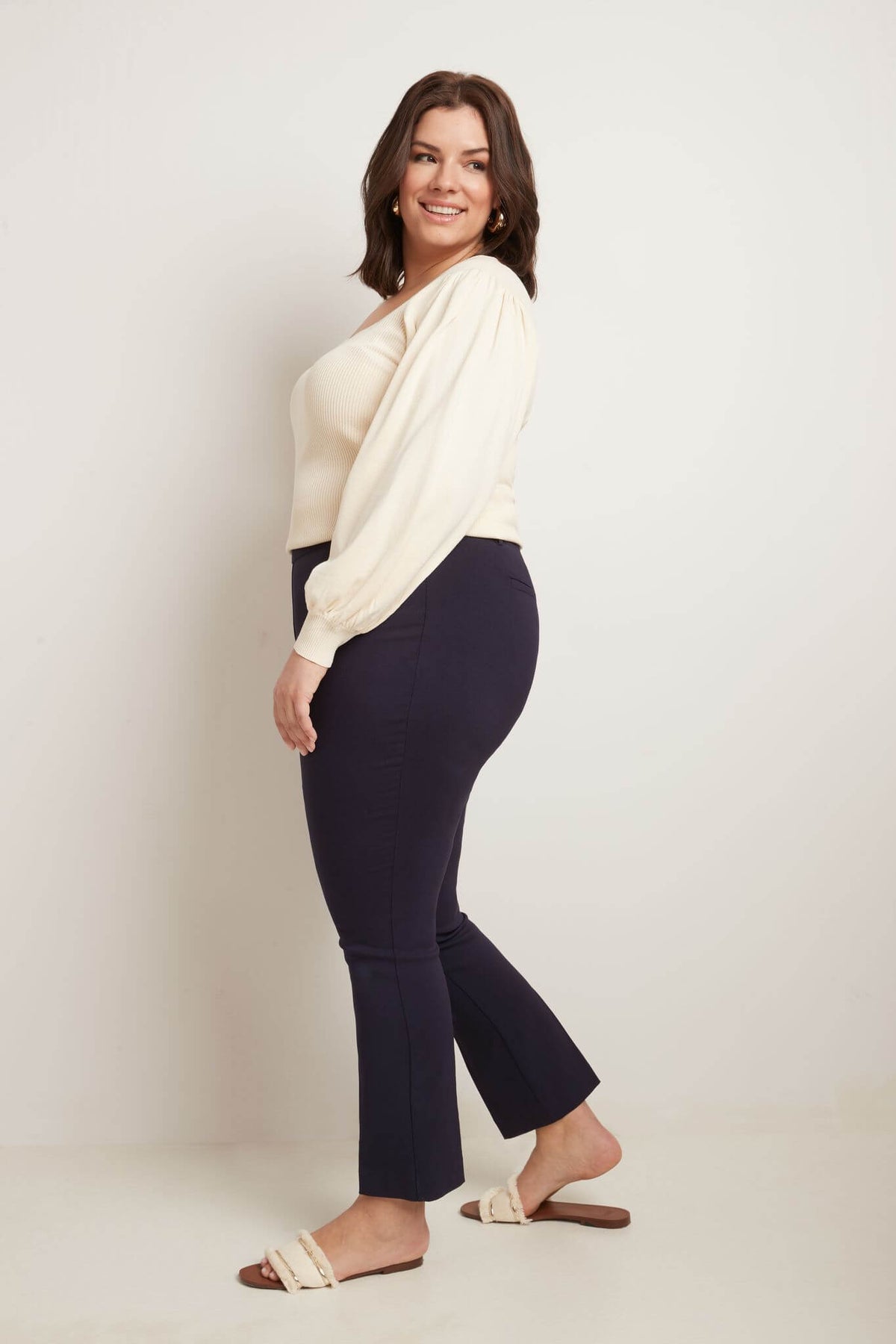 Curvy Pull-on Tummy Control Pants with Real Pockets