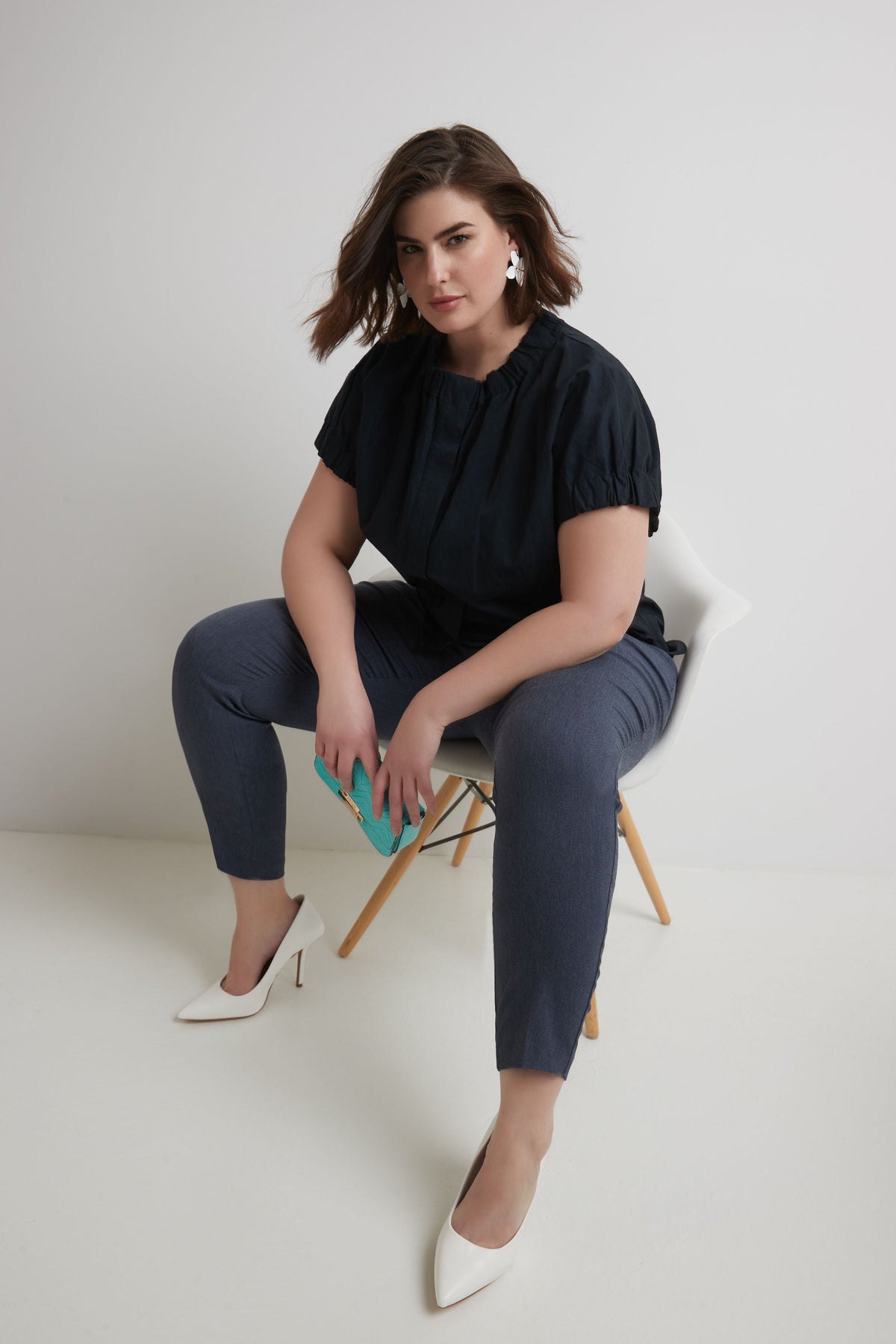 Curvy Tummy Control Work Pants with Real Pockets