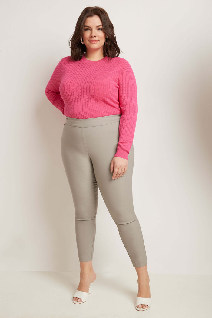 rekucci Curvy Tummy Control Work Pants with Real Pockets silver